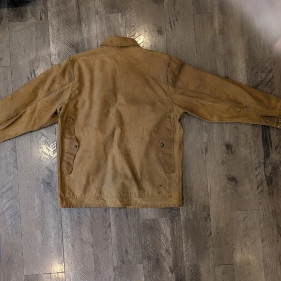 Filson Unlined Tin Cloth Cruiser Jacket Large Long - Picture 3 of 4